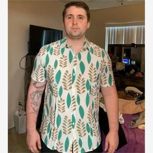 summer tops shirts for men hawaiian shirt beach wear 花衬衫