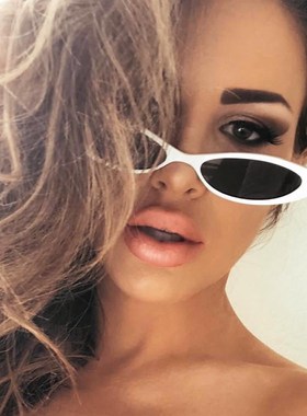 欧美椭圆形太阳眼镜男女通用街拍墨镜小框镜架Sun Glasses Woman
