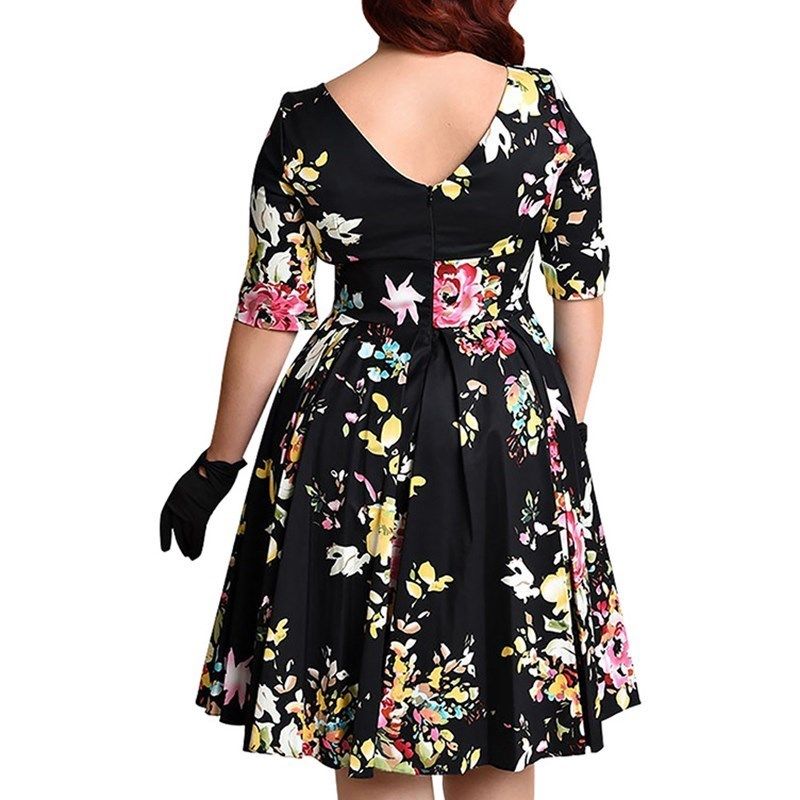 2XL-9XL plus size clothes dress women y print party skirt