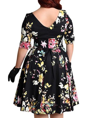 2XL-9XL plus size clothes dress women y print party skirt