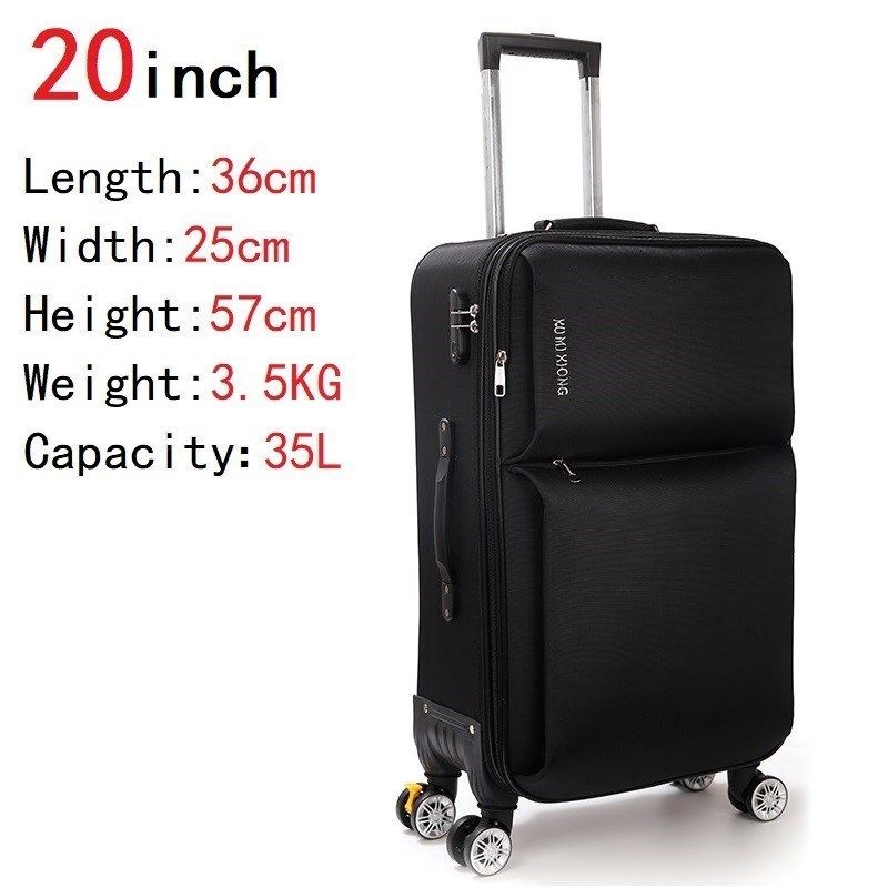 Suitcase Flight Bag Light Luggage Travel Trolley Large Case
