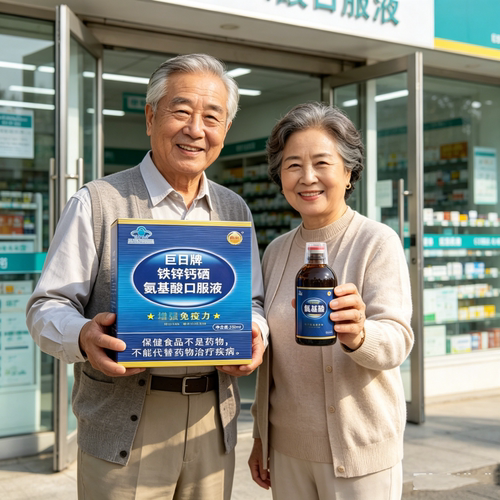 巨日牌铁锌钙硒氨基酸口服液250ml成人中老年人口服液