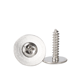 PWA螺丝M2.6M3镀镍十字自攻螺钉加硬圆头带垫片大帽介子尖尾螺丝