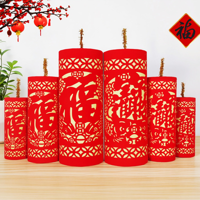 春节装饰坐炮摆件场景布置炮仗