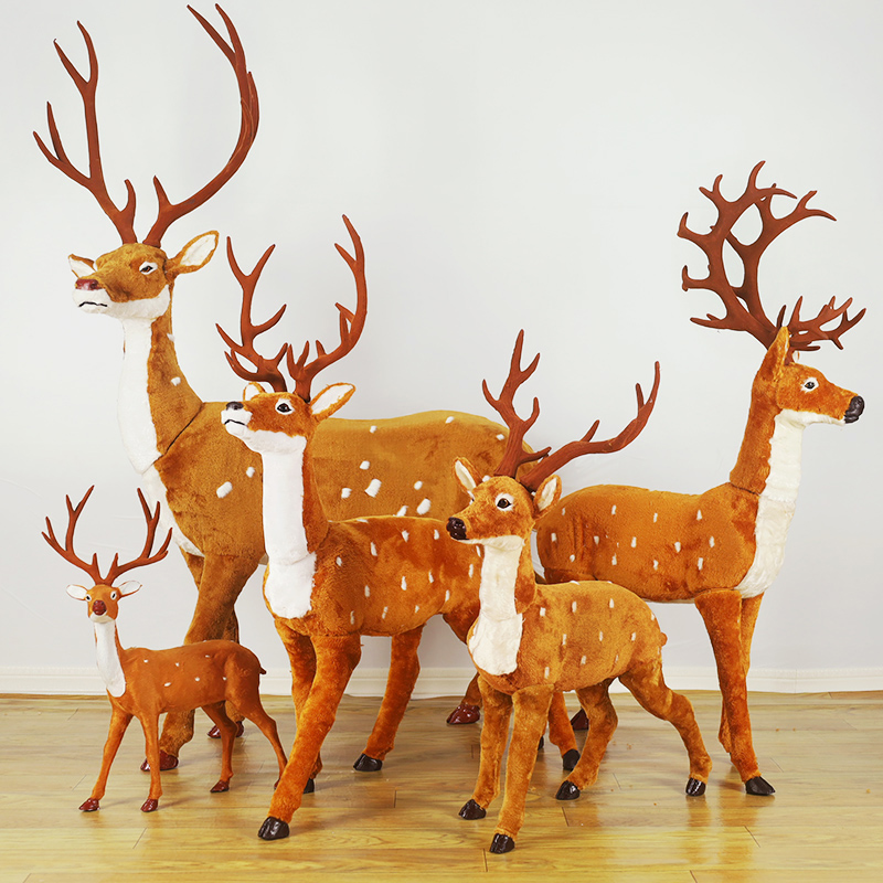 圣诞鹿装饰品圣诞树场景布置摆件