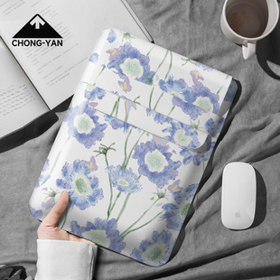 文艺范笔记本竖版 电脑内胆包适用华为matebook14寸苹果macbookair13.3女联想小新15.6保护套iPad平板收纳包