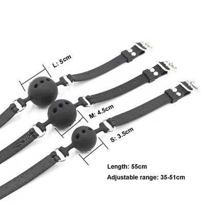 Sizes Soft Safety Silicone Open Mouth Gag Ball Bdsm Bondage