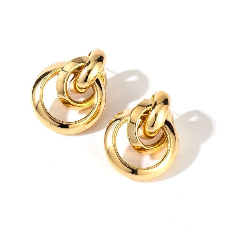 Womens Earrings Gold Plating Unusual Hoop Earrings for