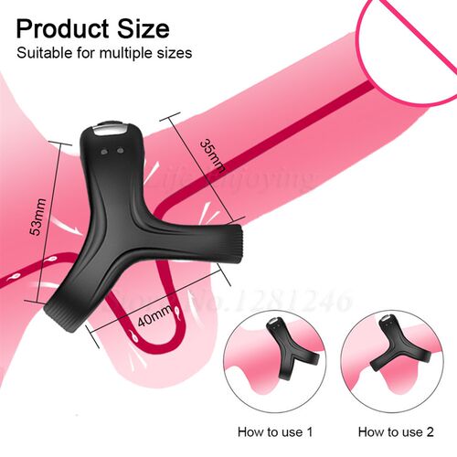 New 10 Speeds Male Vibrating Cock Rings Chastity Cage Delay
