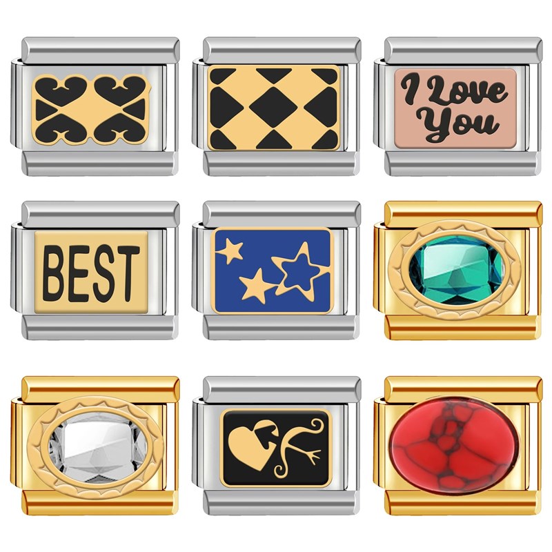 Mix Series mm Diy Italian Charm Stainless Steel Bracelet