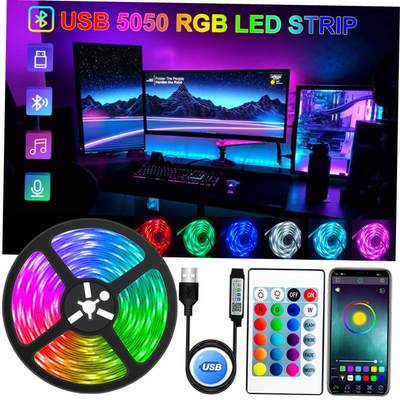 LED Strip Light USB Bluetooth RGB 5V LED RGB /RGBIC Lights