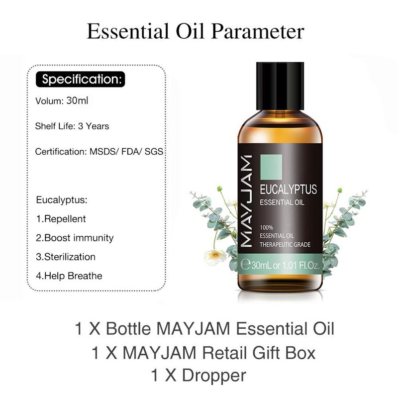 Lavender Eucalyptus Essential Oil Diffuser Aroma Oil 30ML Ja