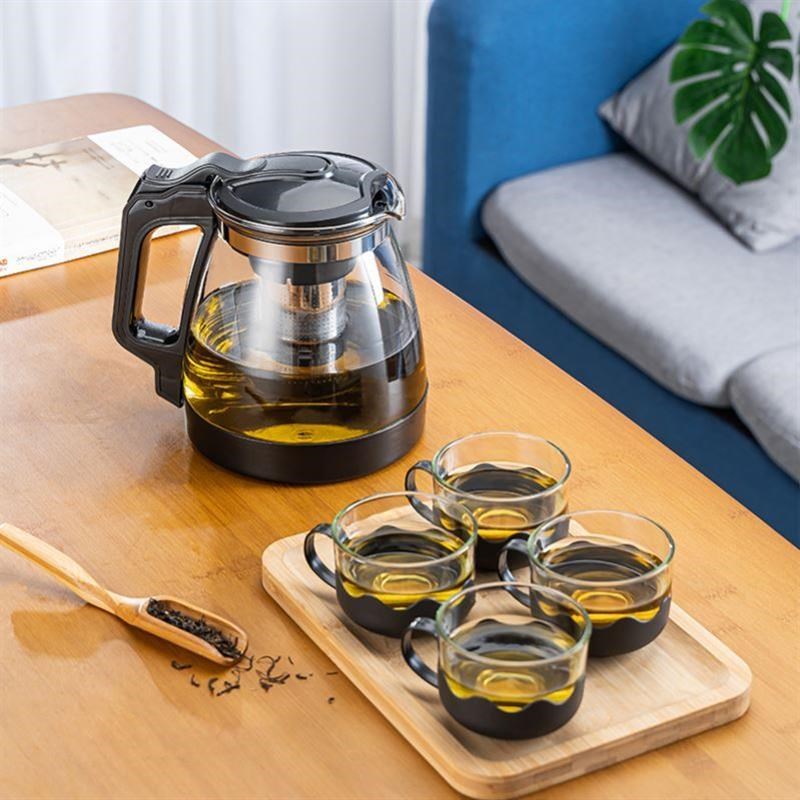 Hear Resistant Glass Teapot Cup with Stainless Steel Infuser