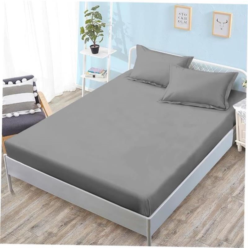 King Size bed sheets fitted sheet pillow cases 纯色床笠 枕套