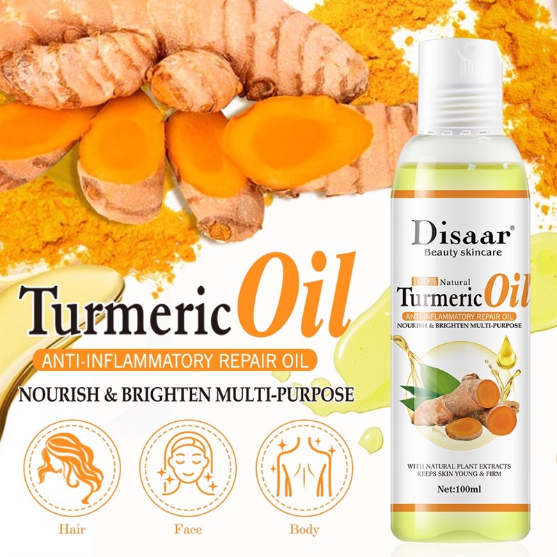 跨境姜黄润肤油Turmeric oil 柔肤滋润身体油姜黄精华油Body Oil