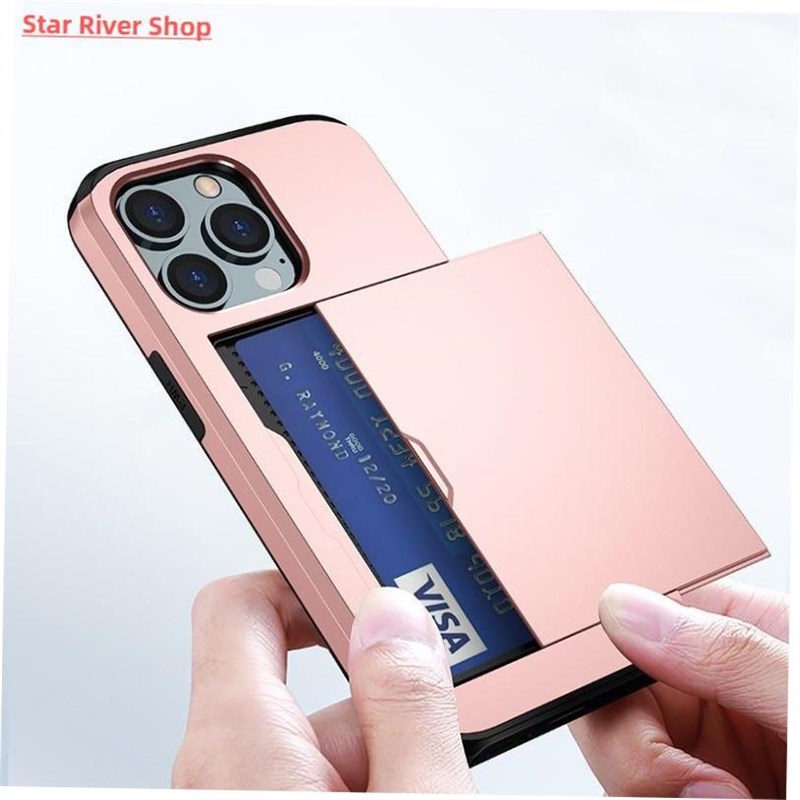 Suitable for iphone15 14 phone case slide cover card 2-in-1