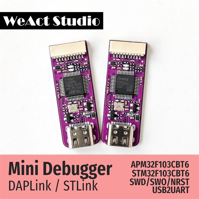 WeAct Mini Debugger DAPLink STLink V21 SWD SWO USB To Uart