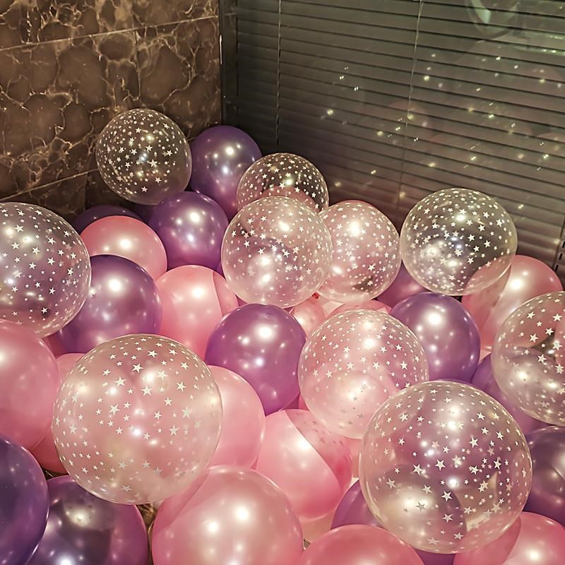 Blue Balloons Air Ballons Deco Birthday Star Foil Baloon