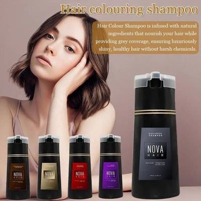 Original Hair Dye Shampoo Nova Hair Instant Dye Shampoo Men