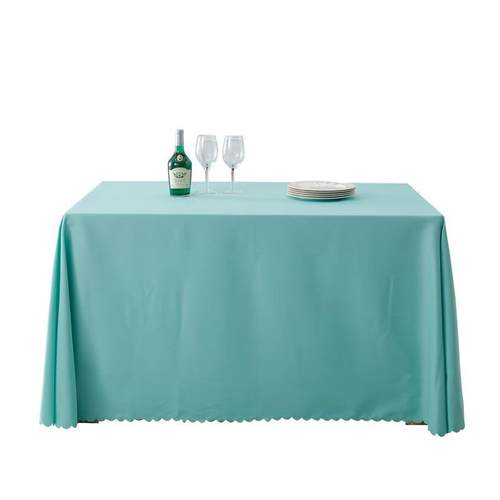 White tablecloth cloth art conference room long table
