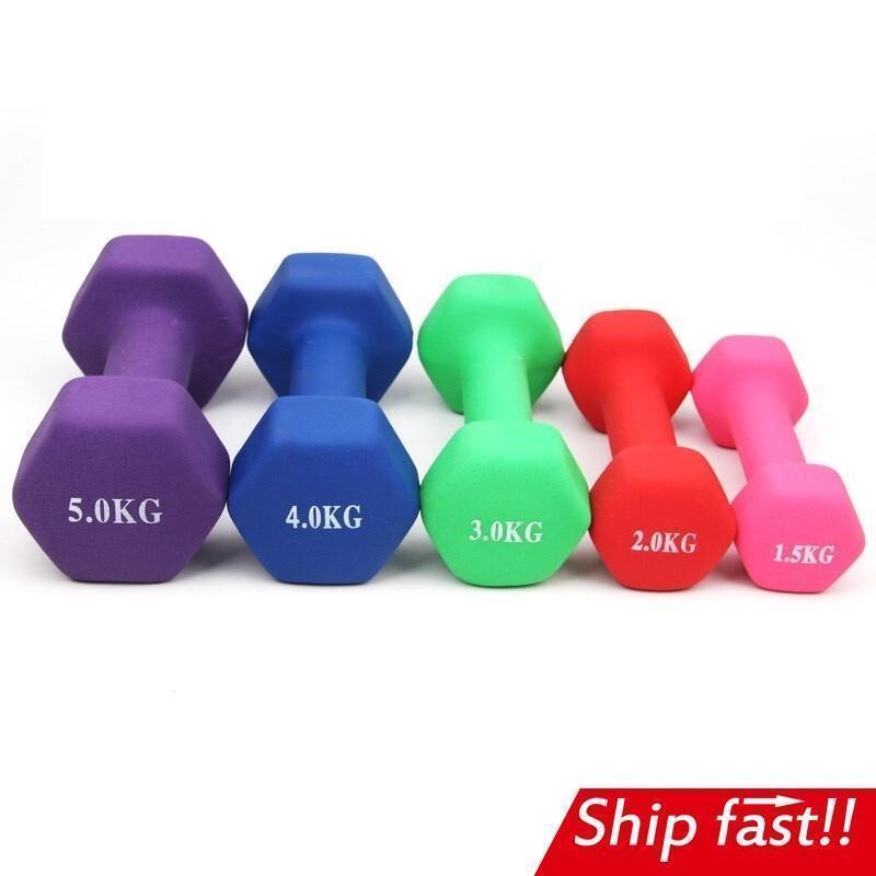 a pair of dumbbell weights Men women Dumb-bells fitness 5kgs