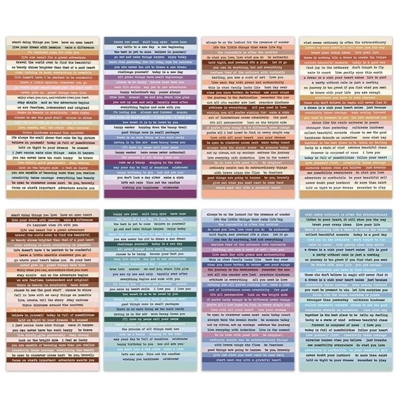 406PCS Vintage Small Talk Text Collection Stickers DIY Diary