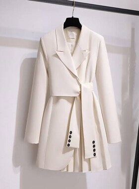 Fashion nch Coat Dress Women 2022 New Spring Autumn Windbrea