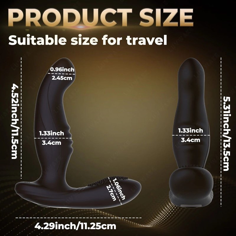 10 Wiggling Anal Plug Butt Plug Prostate Massager Male Sex T
