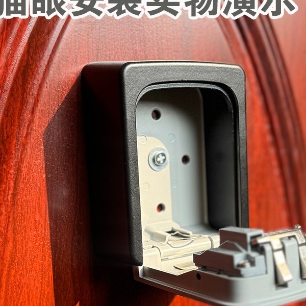 密码钥匙盒民宿装修免打孔猫眼防盗门锁墙壁挂式金属加厚防盗绢花