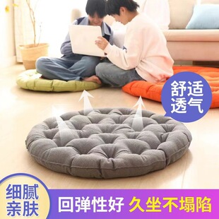 棉麻坐垫纯色日式茶道阳台客厅飘窗垫榻榻米地板打坐瑜伽垫子亚麻