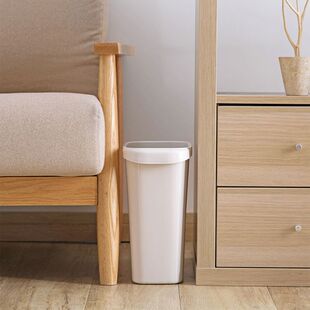 垃圾桶厕所窄款压圈长方形夹缝卫生间缝厨房窄小家用塑料废纸篓新