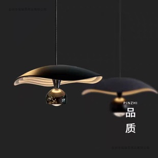 床头吊灯高级感可升降现代简约卧室飞碟吊线灯餐厅吧台艺术小吊灯