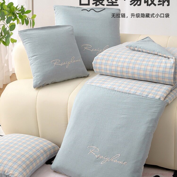 A类/抱枕被子两用二合一2025新款车用靠枕午睡毯子车载枕头被