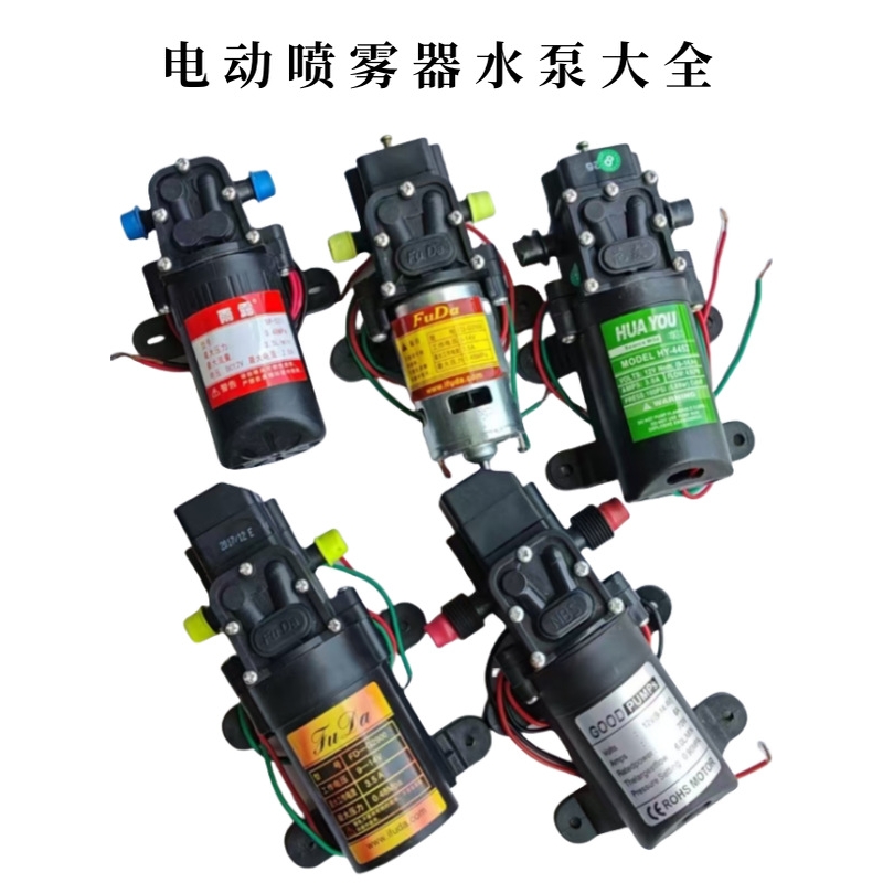 电动喷雾器水泵12v高压隔膜微型自吸农用打药机马达配件电机
