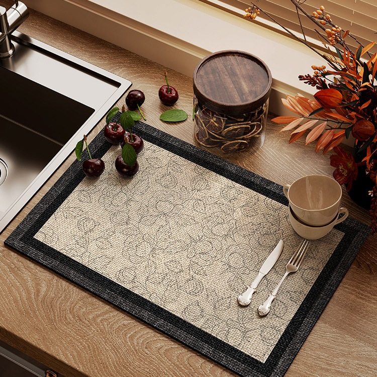 硅藻泥吸水台面垫厨房沥水垫碗碟控水垫咖啡机垫桌面隔热茶水垫子