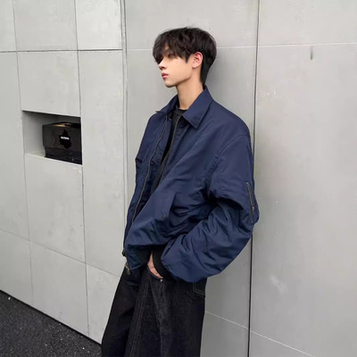 Timpeakecleanfit正肩外套男短款高街美式飞行员夹克ootd穿搭P15