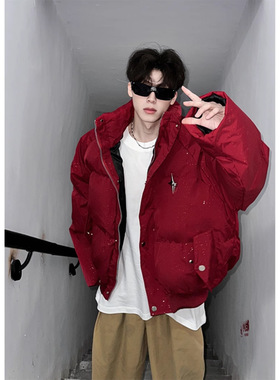 Tim Peake满天星棉服加厚保暖棉衣外套美式高街宽松休闲棉袄D838