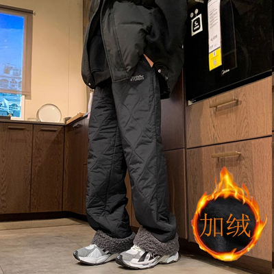 Tim Peake防寒保暖外穿羊羔绒羽绒裤男女加绒加厚过冬棉裤子BK54