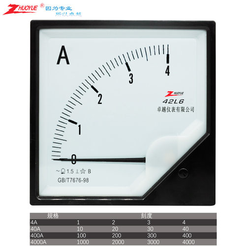 仪表 指针式励磁交流电流表42L6-A AC 0-4A 40A 400A 4000A