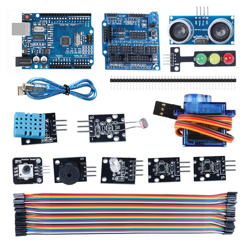 兼容arduino unoR3物联网学习红绿灯系统scratch图形化编程套件