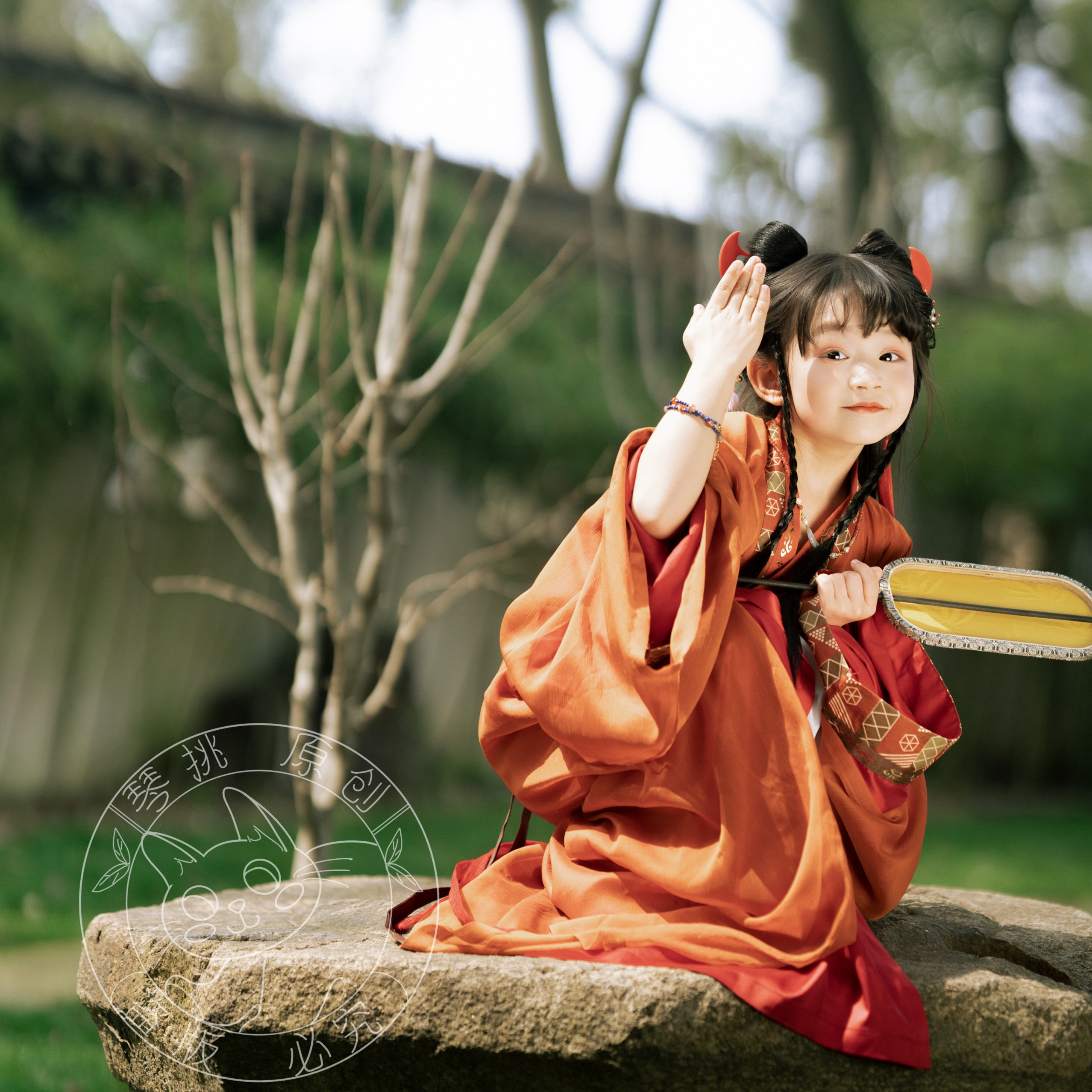 琴挑童装【天问】战国袍马山楚墓改良款亲子装