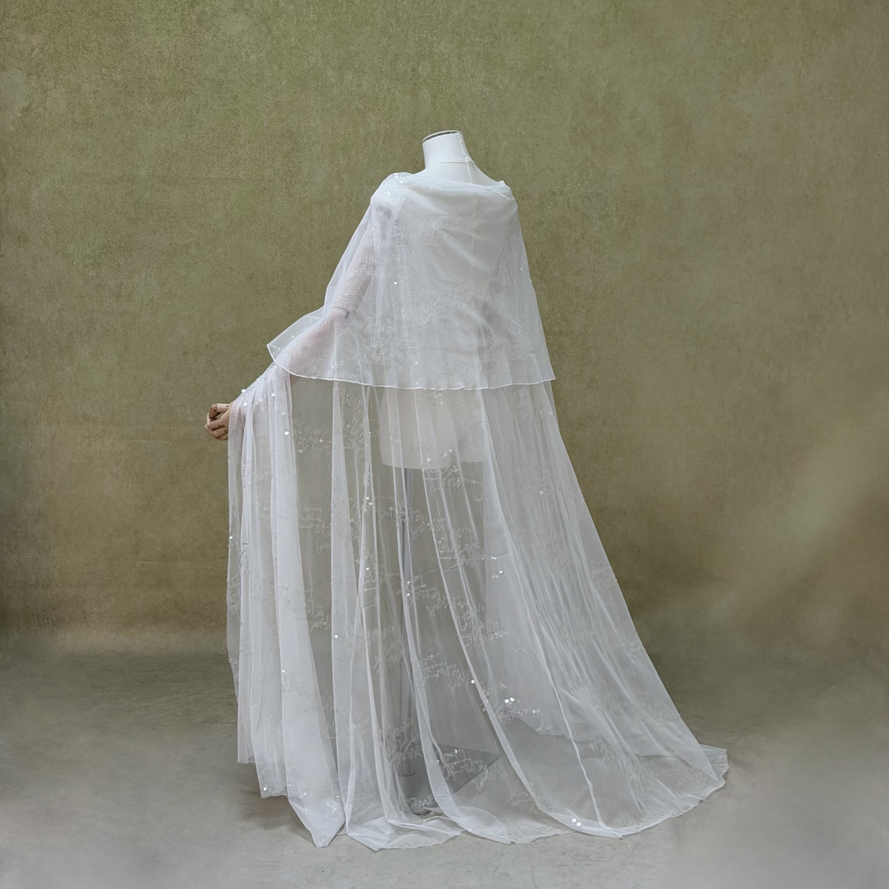 琴挑配饰【仕女图斗篷】亮片网纱爆闪大摆仙气拍摄款