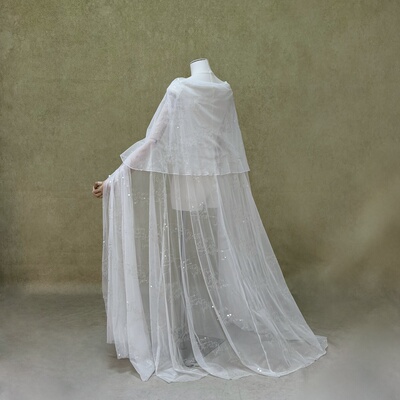 琴挑配饰【仕女图斗篷】亮片网纱爆闪大摆仙气拍摄款