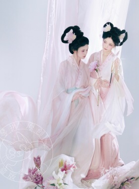 琴挑南北朝【九歌·二湘图】神仙服仿古画风格姐妹装