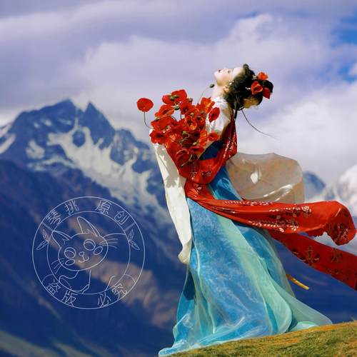 琴挑南北朝隋唐齐胸大袖襦破裙