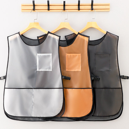 防水马甲围裙厨房家用做饭防油围腰餐饮咖啡奶茶店工作服定制印字