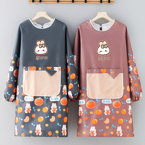 夕嫣雪韩版防水防油罩衣围裙