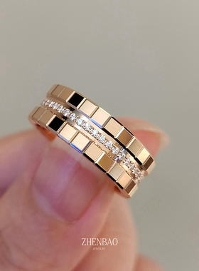 高版本肖帮明星同款小冰块戒指