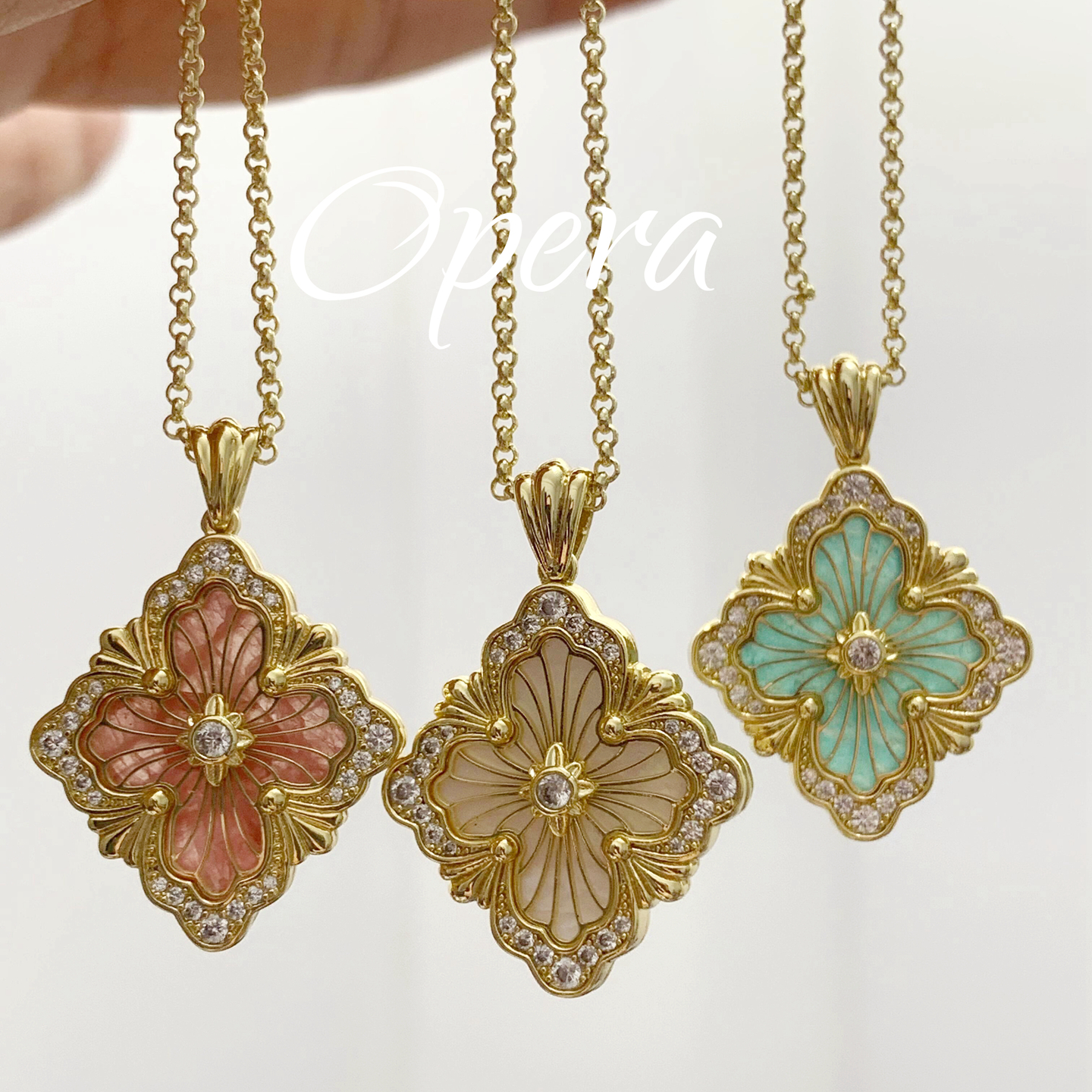 高品质布契风Opera拉丝双面项链