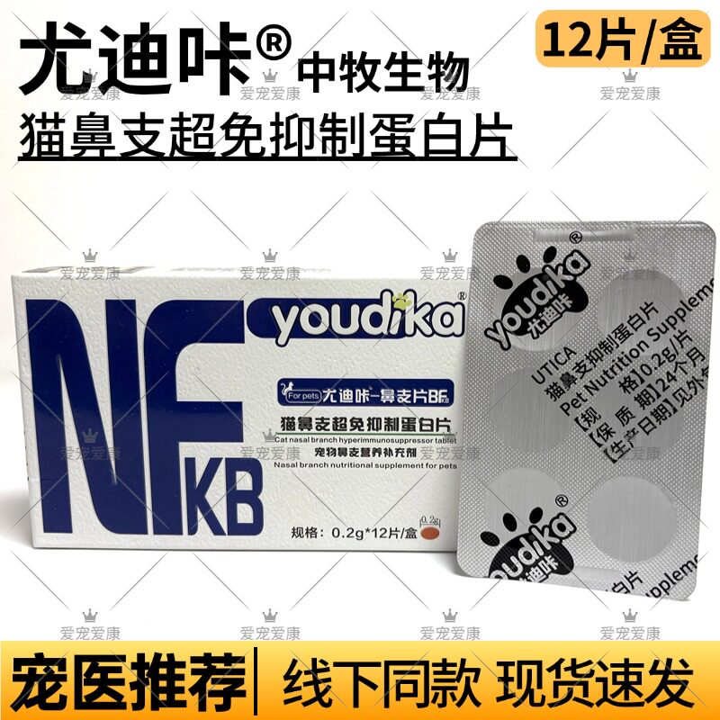 尤迪咔猫咪鼻支超免抑制蛋白片预防减少补充赖氨酸牛磺酸蛋白